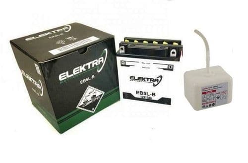 Batería YB5L-B con ácido 12V 5Ah Elektra (246600081)