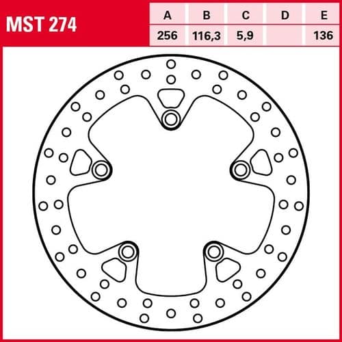 Disco de freno TRW MST 274