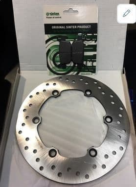 Disco y pastillas de freno trasero Honda Sh 300 (07-16)