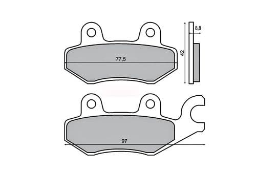 Pastillas de freno Kymco Agility Dink B&W Honda CBF 250
