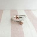 Adjustable Silver & Copper Ring