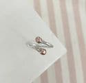 Adjustable Silver & Copper Ring