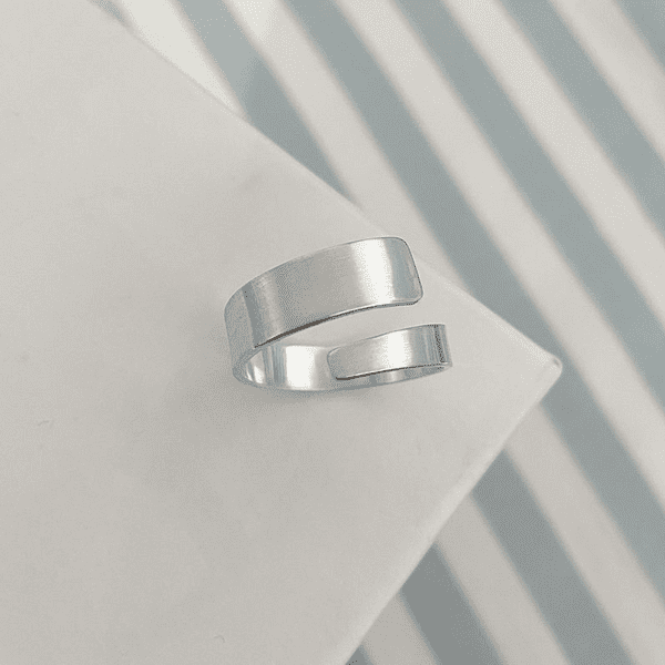 Adjustable Silver Wrap Ring