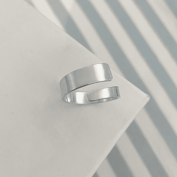 Adjustable Silver Wrap Ring