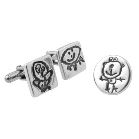Artwork Cufflinks And Pin