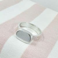 Ashes Oval Capsule Ring