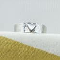 Ashes Silver Heart Ring