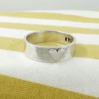 Ashes Silver Heart Ring
