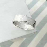 Ashes Silver Tear Drop Ring