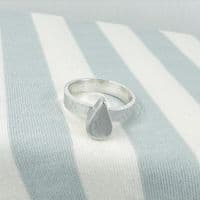 Ashes Tear Drop Capsule Ring