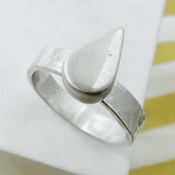 Ashes Tear Drop Capsule Ring