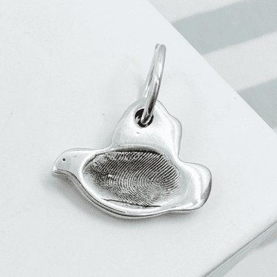 Bird Fingerprint Charm