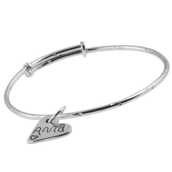Childs Adjustable Bangle And Charm