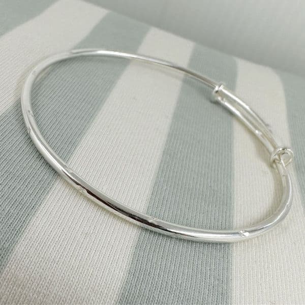 Childs Adjustable Silver Bangle