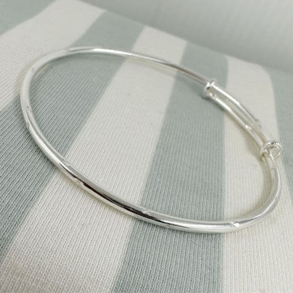 Childs Adjustable Silver Bangle