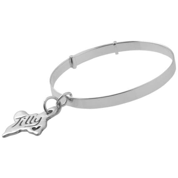 Childs Traditional Bangle And Charm