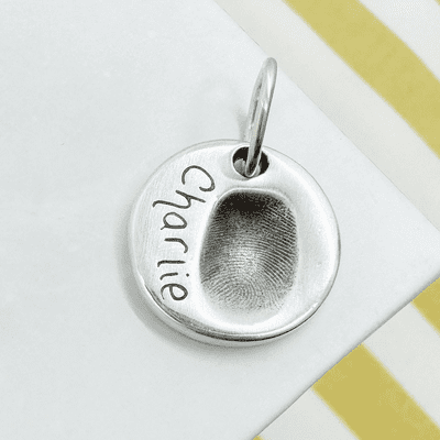 Circle Fingerprint Charm
