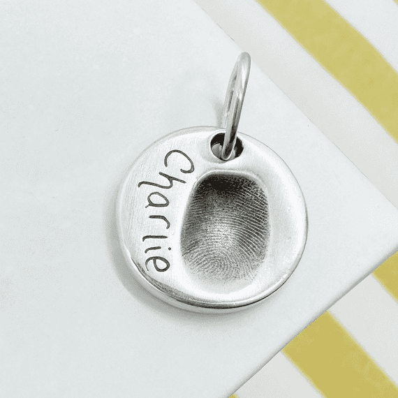 Circle Fingerprint Charm