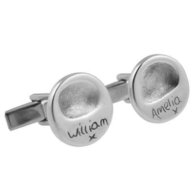 Circle Fingerprint Cufflinks