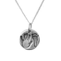 Circle Hand And Foot Print Charm