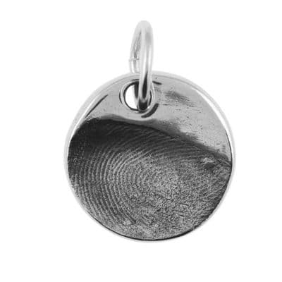 Circle Partial Fingerprint Charm