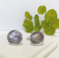Circle Partial Fingerprint Cufflinks