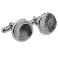 Circle Partial Fingerprint Cufflinks