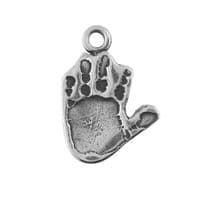 Cut Out Hand  Print Charm