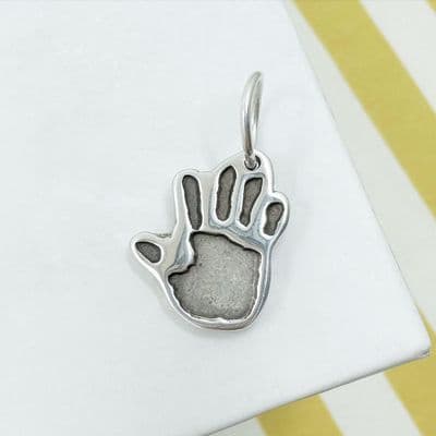 Cut Out Hand  Print Charm
