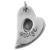 Double Folk Heart Fingerprint Necklace