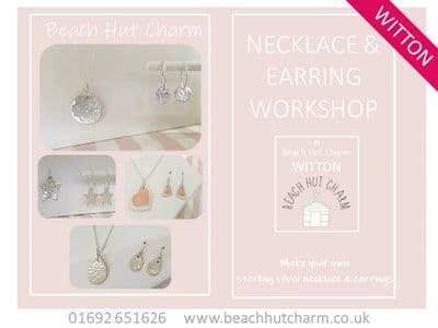 Earrings & Necklace Workshop,  Sat 31st Oct 2:30pm - 5:30pm, BEACH HUT CHARM