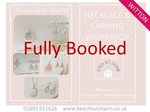 Earrings & Necklace Workshop,  Sun 12th July 2:30pm - 5:30pm, BEACH HUT CHARM
