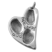 Folk Heart Fingerprint Necklace