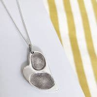 Folk Heart Fingerprint Necklace