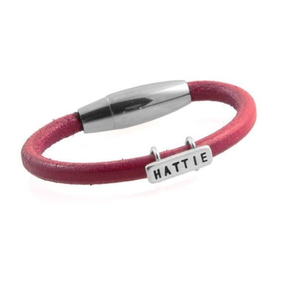 Girl's Personalised Leather Bracelet