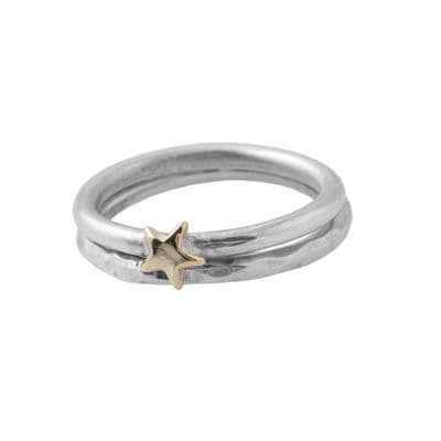 Golden Star And Hammered Ring