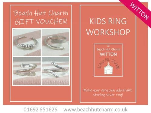 HALF TERM Kids Ring Workshop, Wed 27th  May, 10am - 12pm, BEACH HUT CHARM