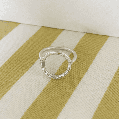 Hammered Circle Ring