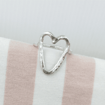 Hammered Heart Ring