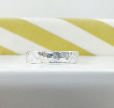 Hammered Silver Band