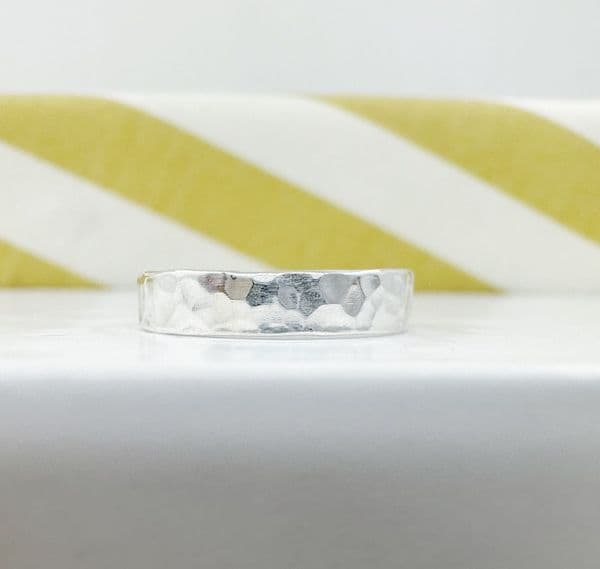 Hammered Silver Band