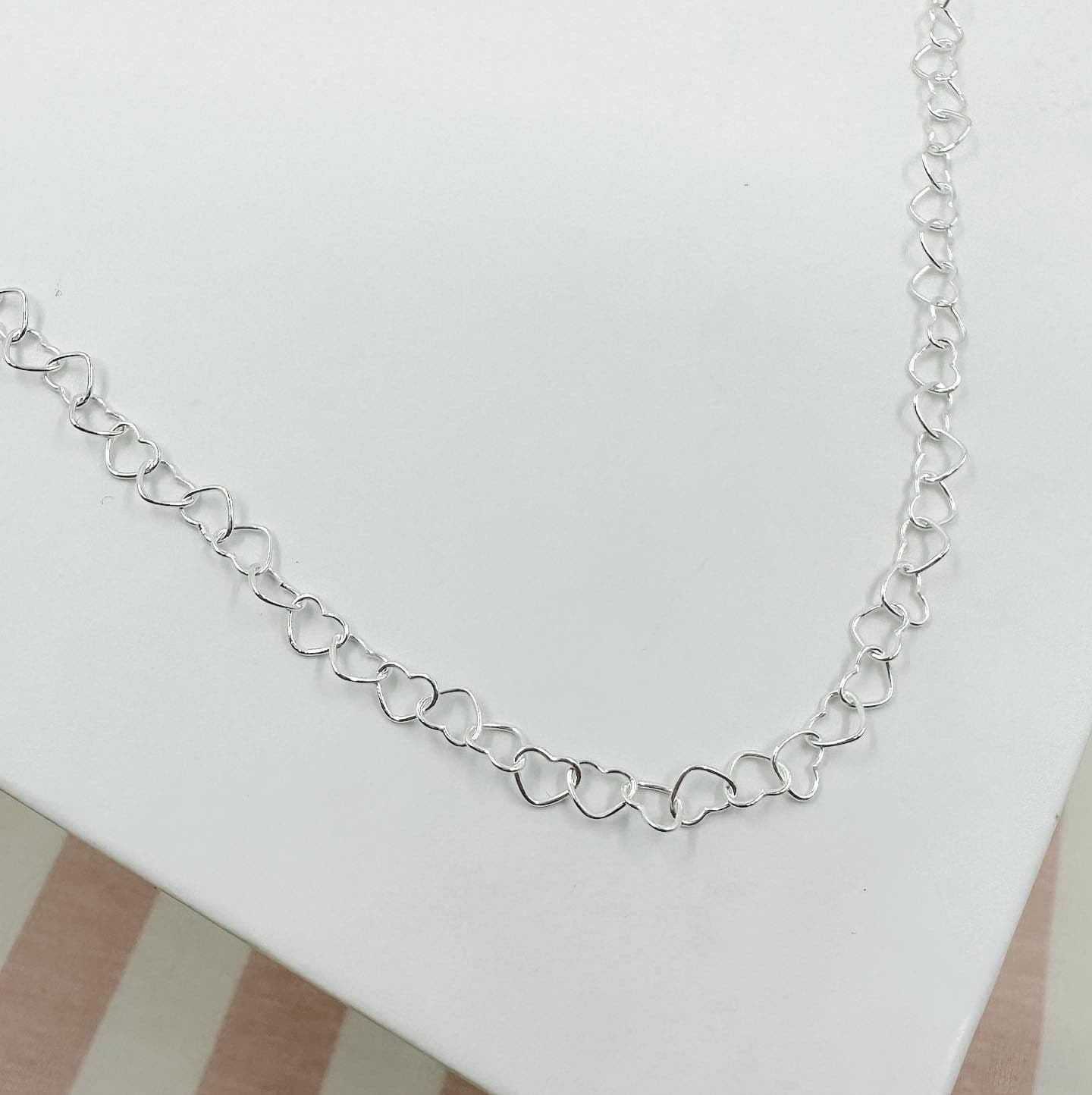 Silver heart 2025 chain necklace