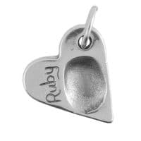 Heart Fingerprint Charm