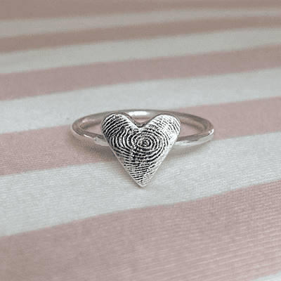 Heart Fingerprint Ring