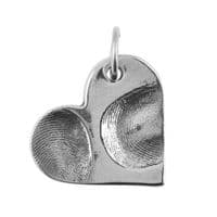 Heart Partial Fingerprint Necklace