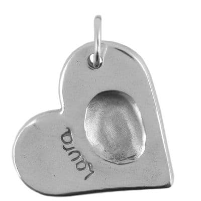 Large Heart Fingerprint Pendant