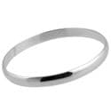 Large Smooth Finish Silver Bangle
