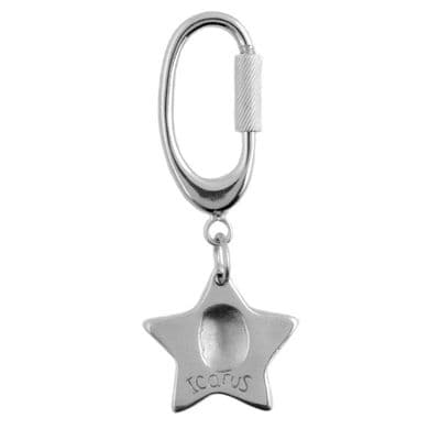 Large Star Fingerprint Key Ring
