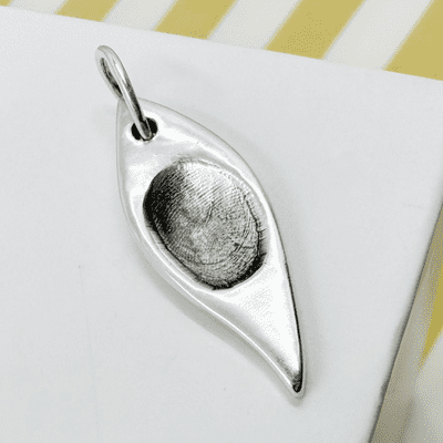Leaf Fingerprint Charm