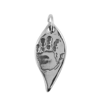 Leaf Hand  Print Charm